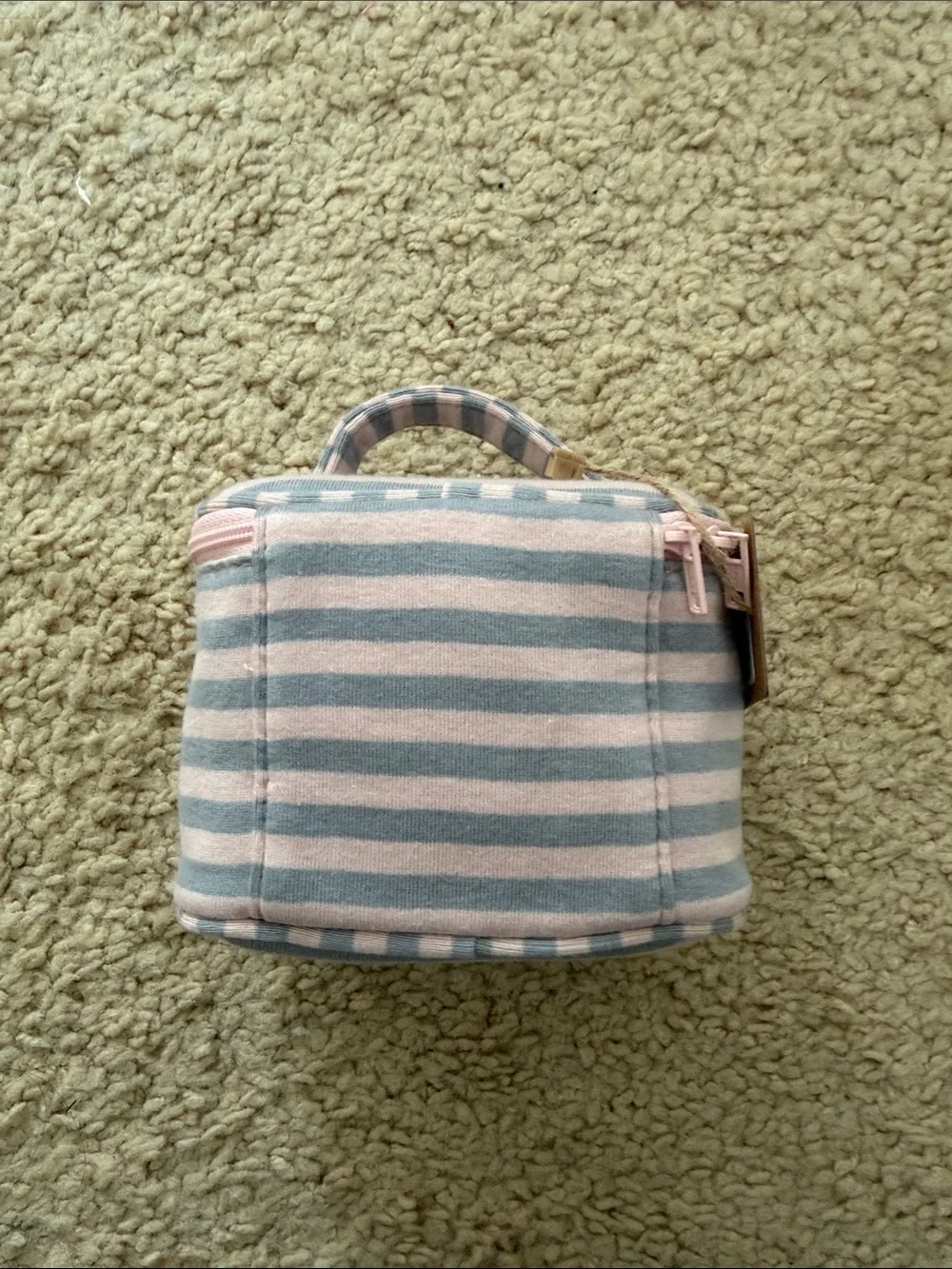 Brandy melville striped makeup bag